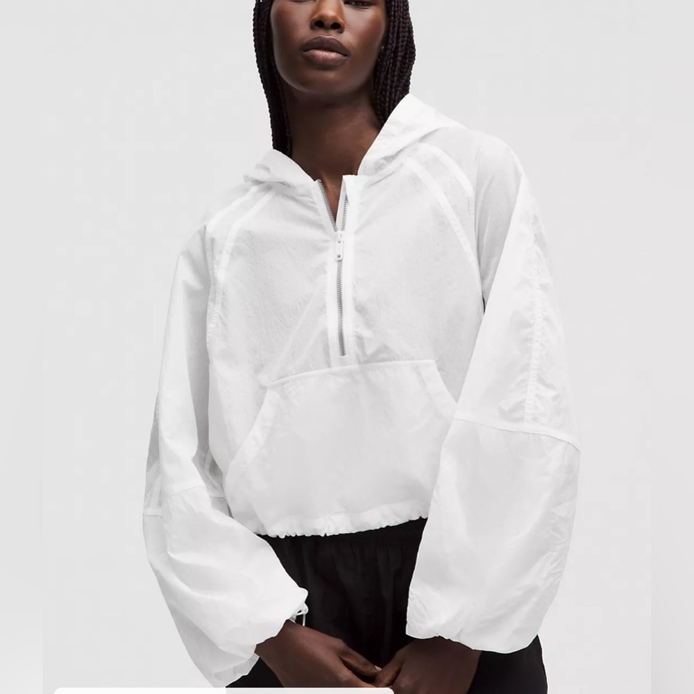 🆕Lululemon🍋Scuba Cropped Anorak Colour White Sz 4